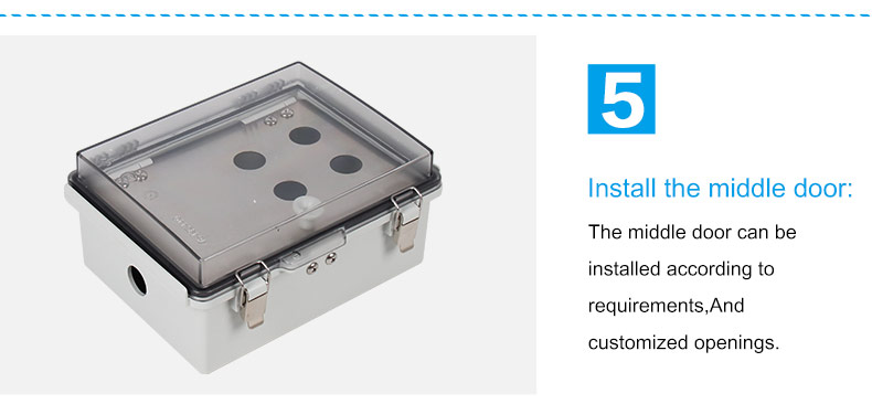 SAIPWELL Outdoor IP66/NEMA 4/4X 125x175x90mm Polycarbonate Waterproof 1 Phase Meter Hinges Box