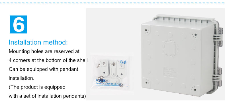 SAIPWELL Outdoor IP66/NEMA 4/4X 125x175x90mm Polycarbonate Waterproof 1 Phase Meter Hinges Box